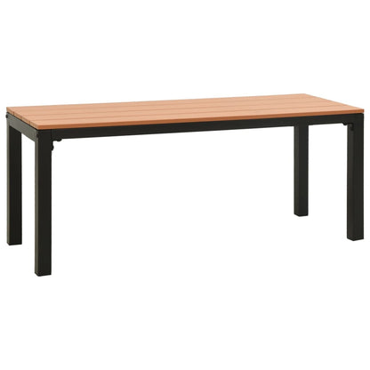 vidaXL Garden Bench 110 cm Steel and WPC Brown and Black