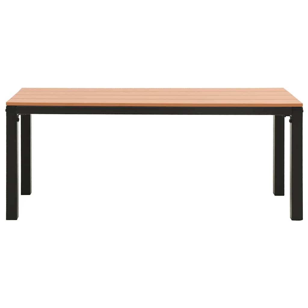 vidaXL Garden Bench 110 cm Steel and WPC Brown and Black