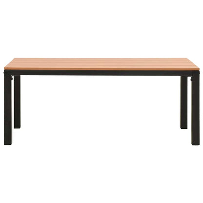 vidaXL Garden Bench 110 cm Steel and WPC Brown and Black