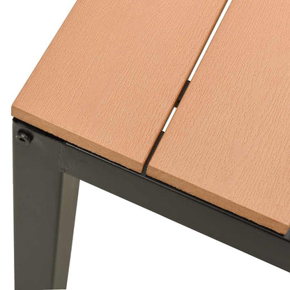 vidaXL Garden Bench 110 cm Steel and WPC Brown and Black