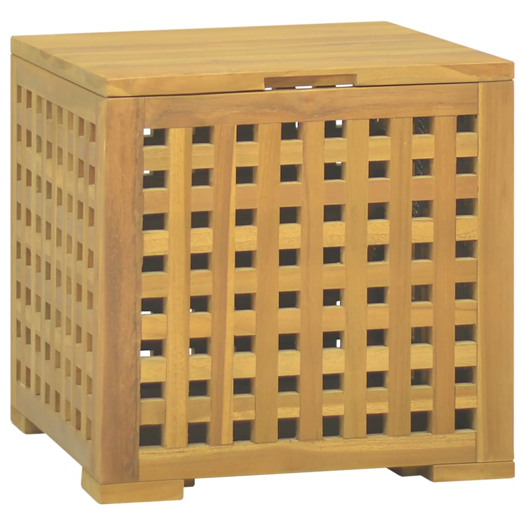 vidaXL Rope Box 40x40x40 cm Solid Wood Teak - Brown