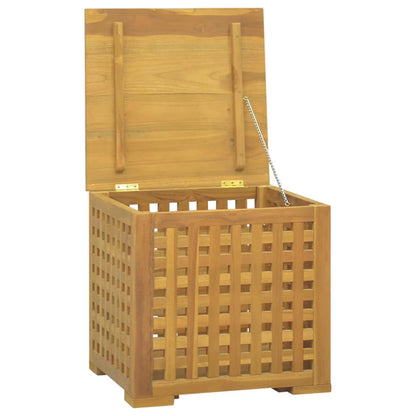 vidaXL Rope Box 40x40x40 cm Solid Wood Teak - Brown