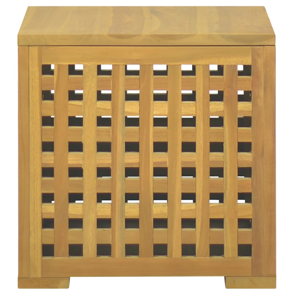 vidaXL Rope Box 40x40x40 cm Solid Wood Teak - Brown