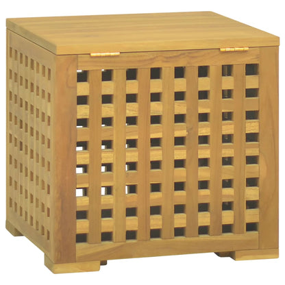vidaXL Rope Box 40x40x40 cm Solid Wood Teak - Brown