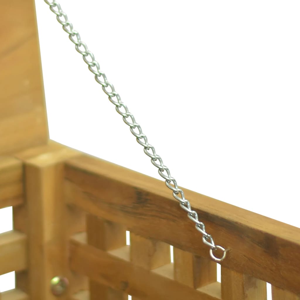 vidaXL Rope Box 40x40x40 cm Solid Wood Teak - Brown