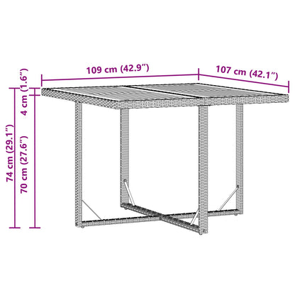 vidaXL Garden Table - Grey