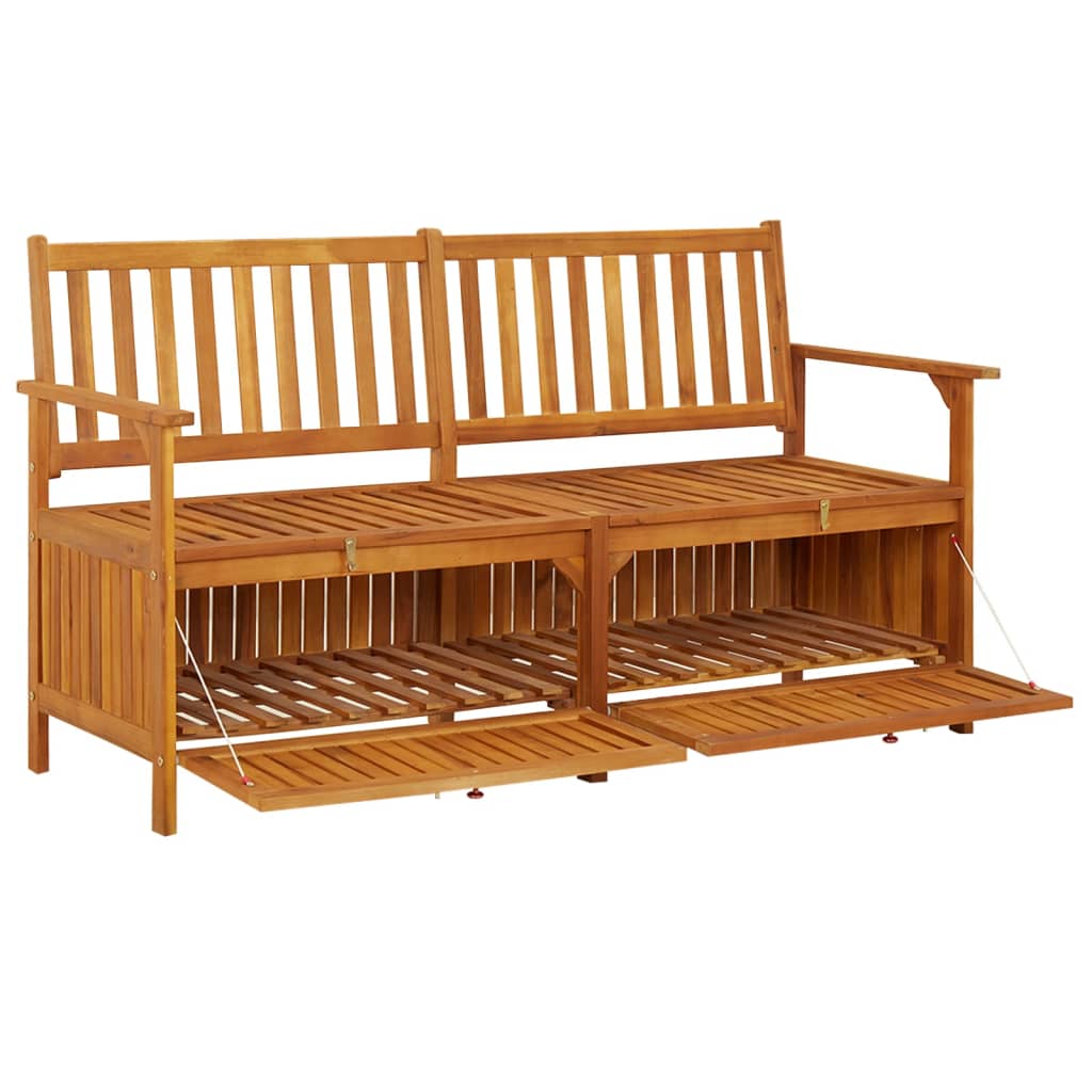 vidaXL Bench | Natural wood | Solid acacia wood | 148 cm | Bench | Rectangular - Brown - 148 x 62 x 84 cm