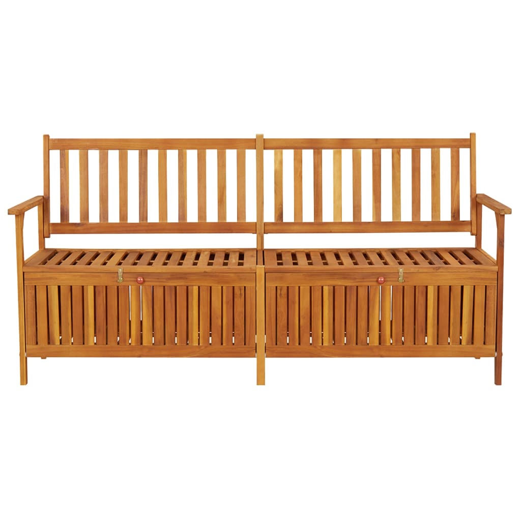 vidaXL Bench | Natural brown | Solid acacia wood, 100% polyester | Large - 170 x 63 x 84 cm