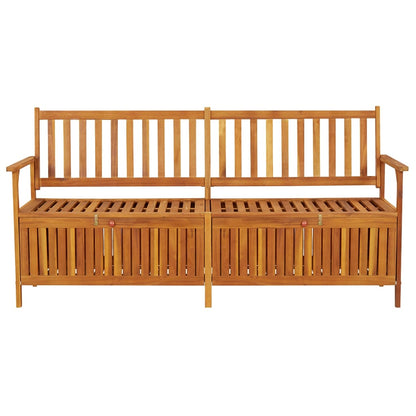 vidaXL Bench | Natural brown | Solid acacia wood, 100% polyester | Large - 170 x 63 x 84 cm