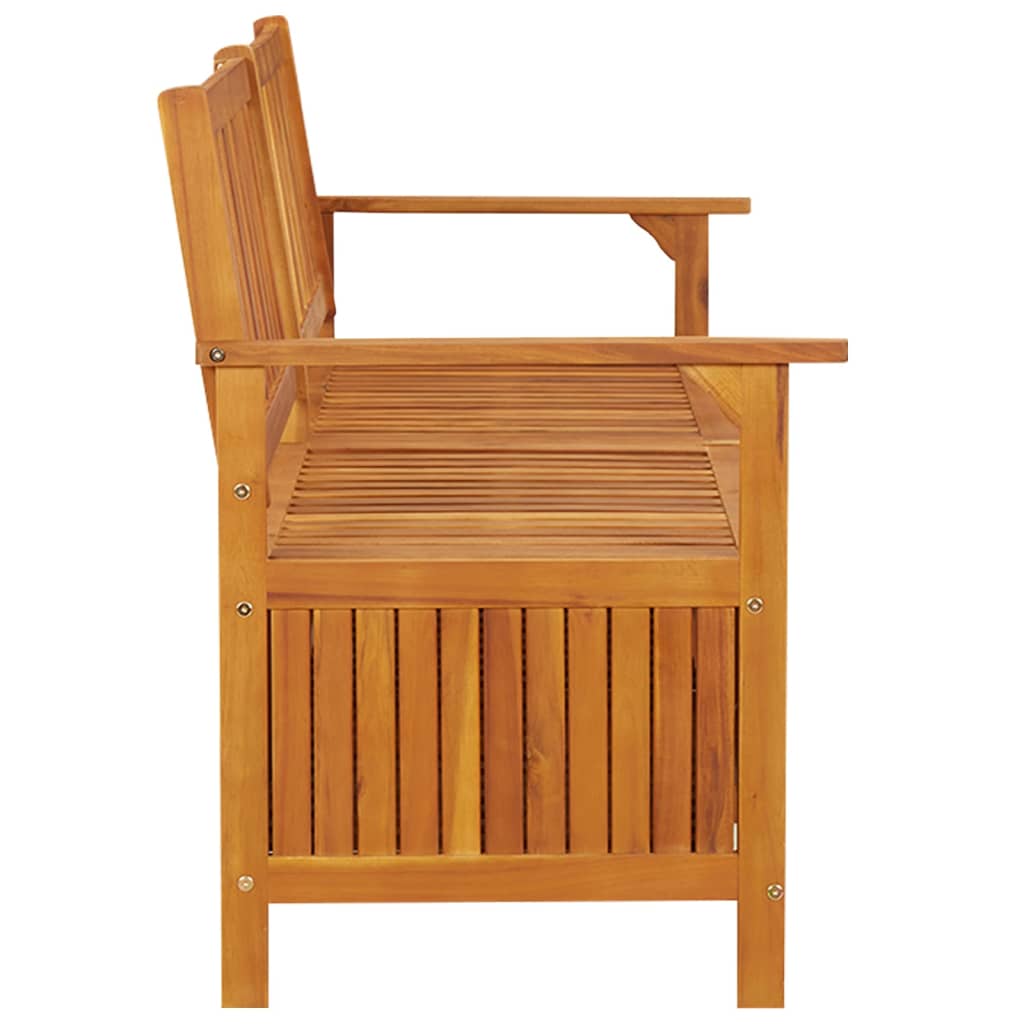 vidaXL Bench | Natural brown | Solid acacia wood, 100% polyester | Large - 170 x 63 x 84 cm