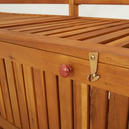 vidaXL Bench | Natural brown | Solid acacia wood, 100% polyester | Large - 170 x 63 x 84 cm