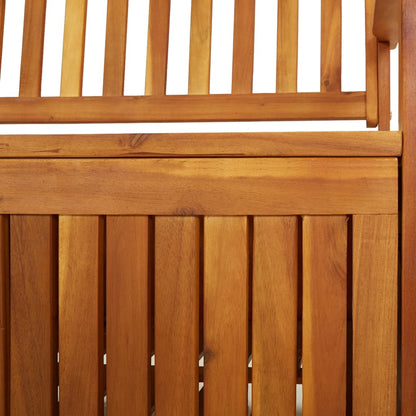 vidaXL Bench | Natural brown | Solid acacia wood, 100% polyester | Large - 170 x 63 x 84 cm
