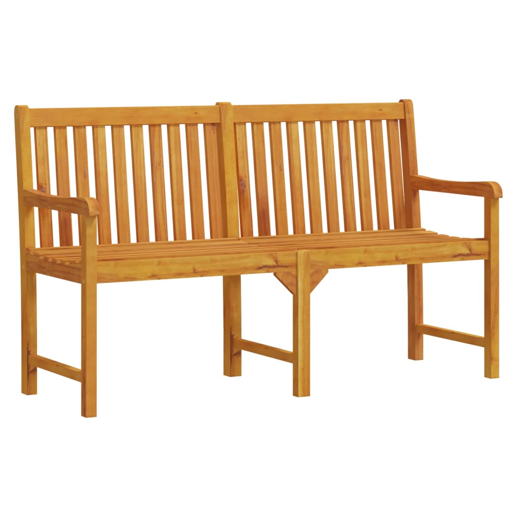 vidaXL Garden benches 1-Seater 150 x 55.5 x 90 cm Solid Acacia Wood - Brown