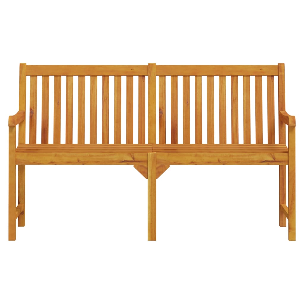 vidaXL Garden benches 1-Seater 150 x 55.5 x 90 cm Solid Acacia Wood - Brown