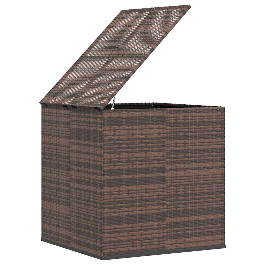 vidaXL Garden Cushion Box PE Rattan 100x97.5x104 cm Brown