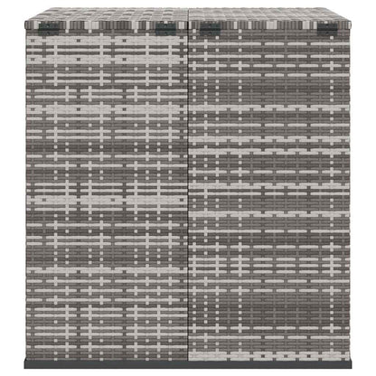 vidaXL Garden Cushion Box PE Rattan 100x97.5x104 cm Grey