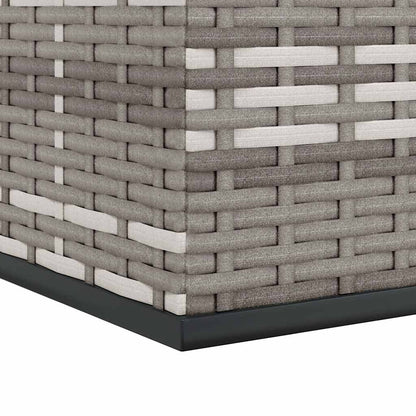 vidaXL Garden Cushion Box PE Rattan 100x97.5x104 cm Grey