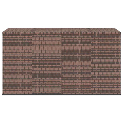 vidaXL Garden Cushion Box PE Rattan 194x100x103 cm Brown