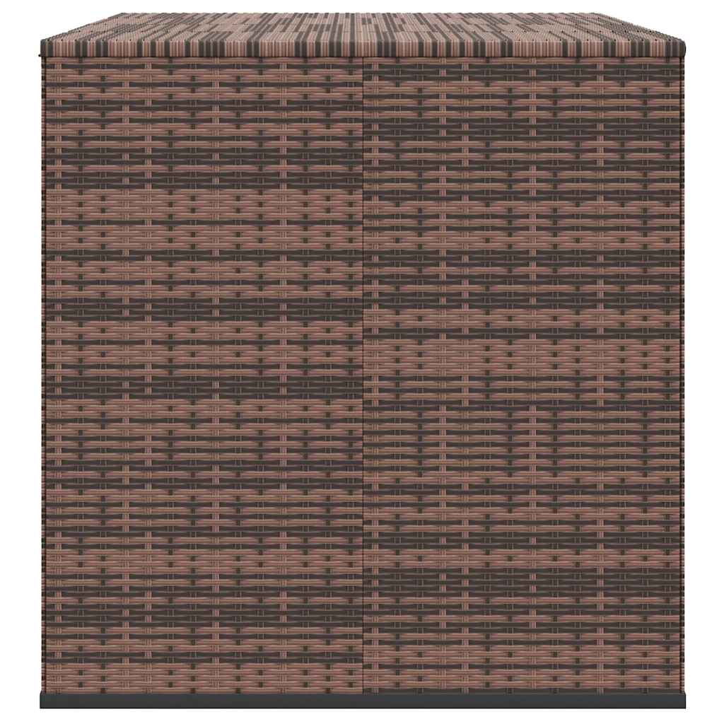 vidaXL Garden Cushion Box PE Rattan 194x100x103 cm Brown