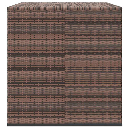 vidaXL Garden Cushion Box PE Rattan 194x100x103 cm Brown