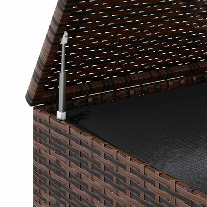 vidaXL Garden Cushion Box PE Rattan 194x100x103 cm Brown