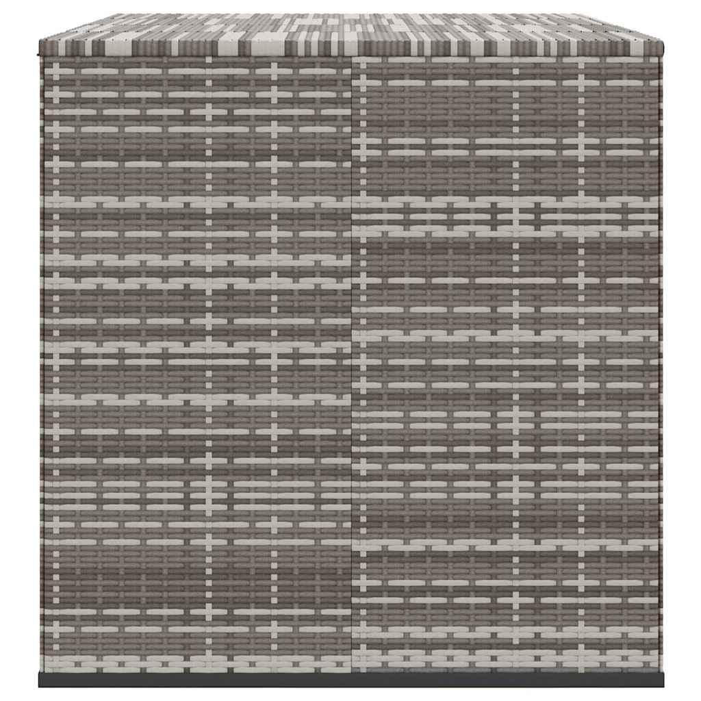 vidaXL Garden Cushion Box PE Rattan 194x100x103 cm Grey