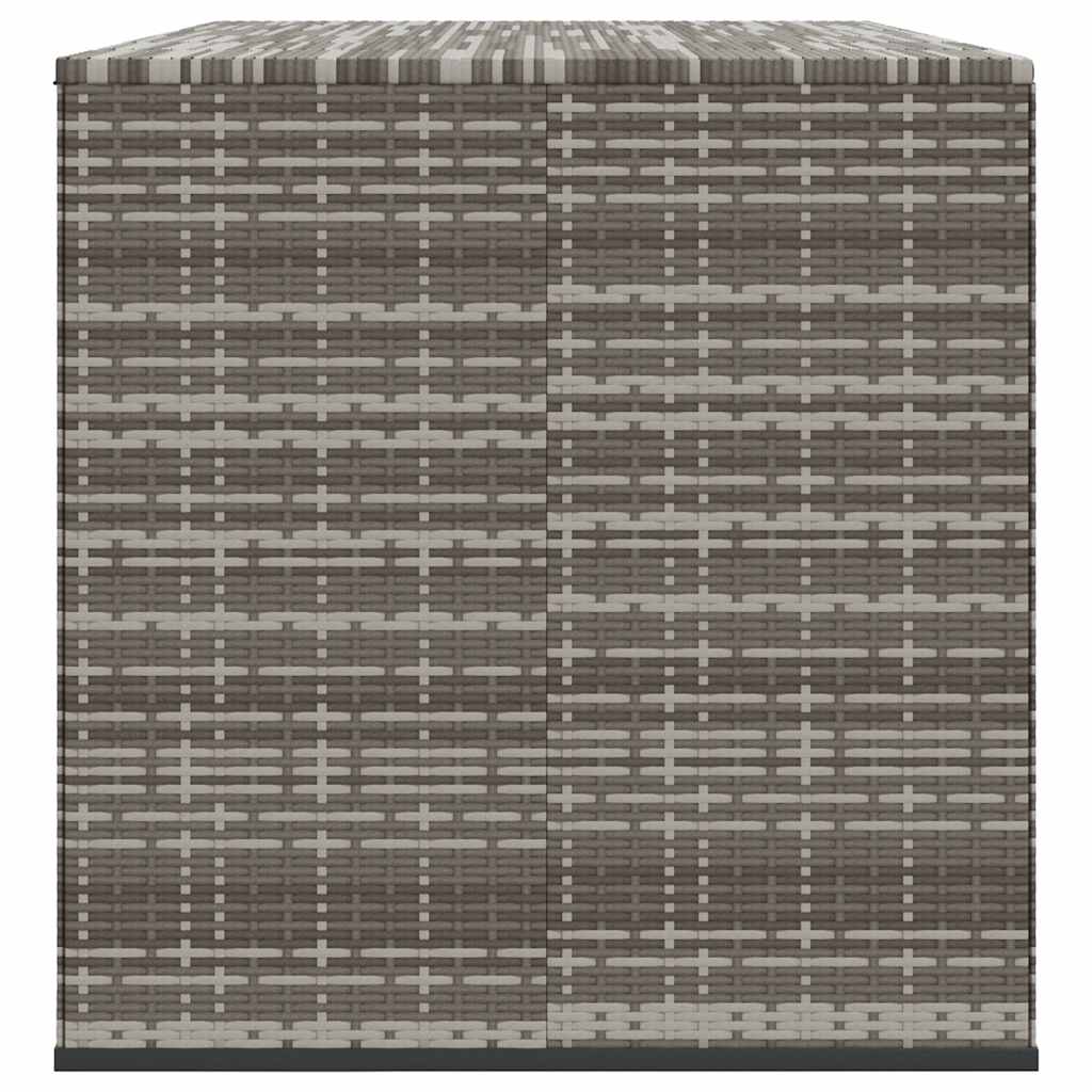 vidaXL Garden Cushion Box PE Rattan 291x100.5x104 cm Grey