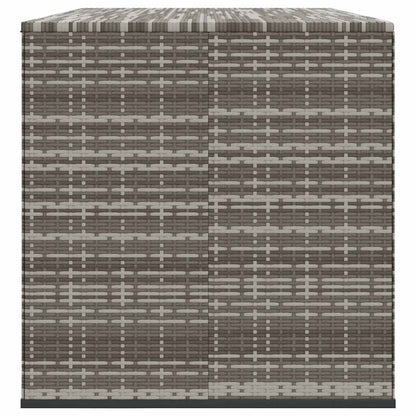 vidaXL Garden Cushion Box PE Rattan 291x100.5x104 cm Grey