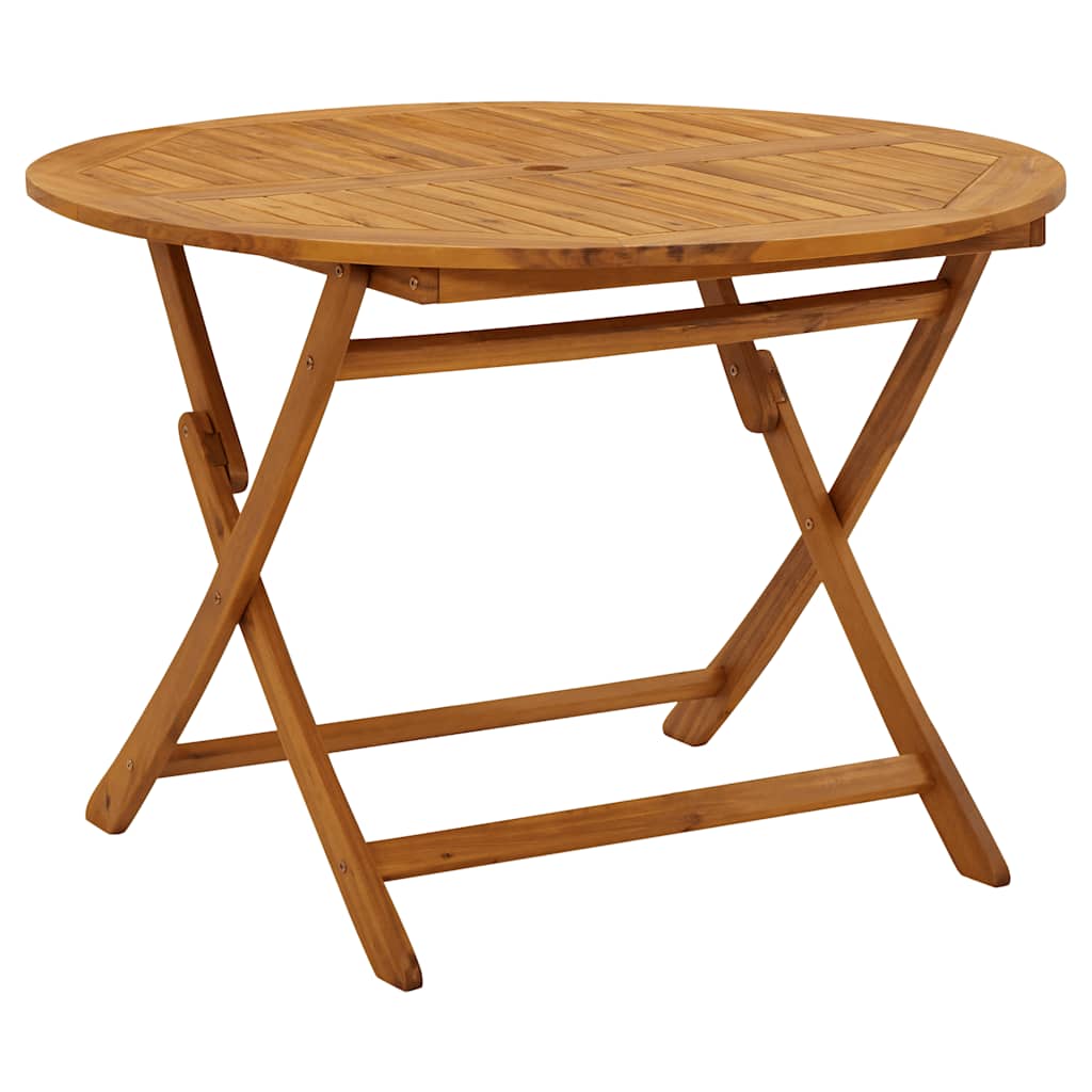 vidaXL Folding Garden Table 110 cm Solid Acacia Wood - Brown
