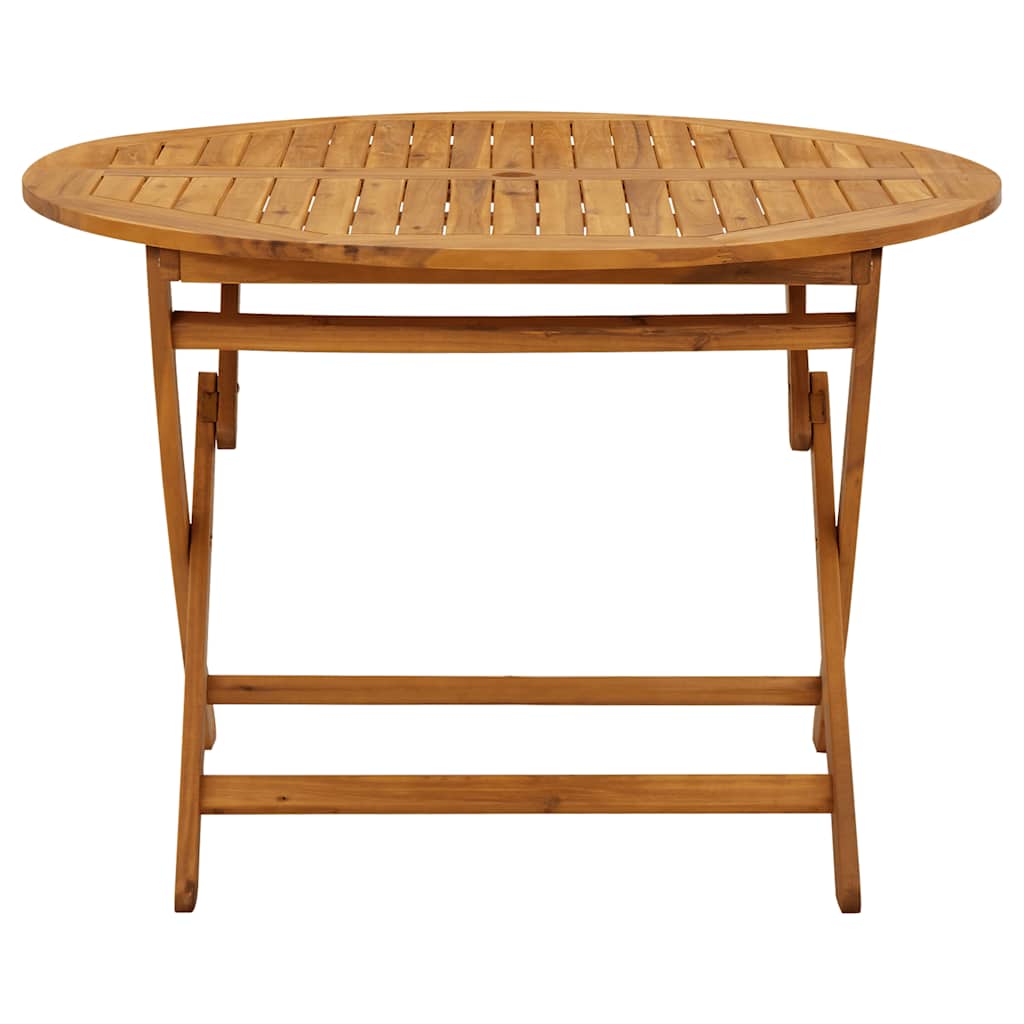 vidaXL Folding Garden Table 110 cm Solid Acacia Wood - Brown
