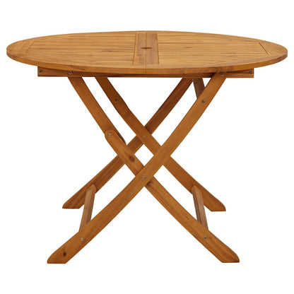 vidaXL Folding Garden Table 110 cm Solid Acacia Wood - Brown
