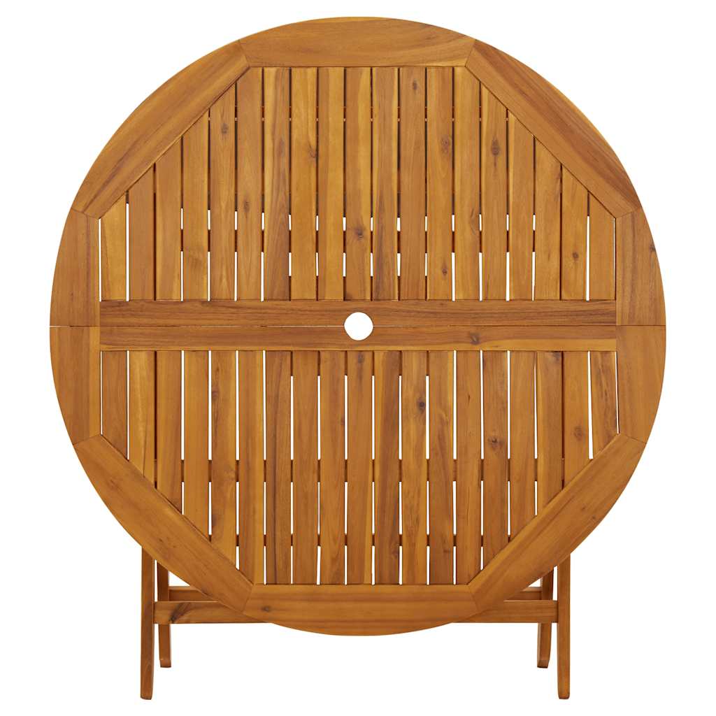 vidaXL Folding Garden Table 110 cm Solid Acacia Wood - Brown