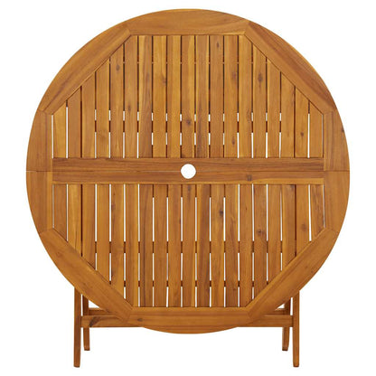 vidaXL Folding Garden Table 110 cm Solid Acacia Wood - Brown