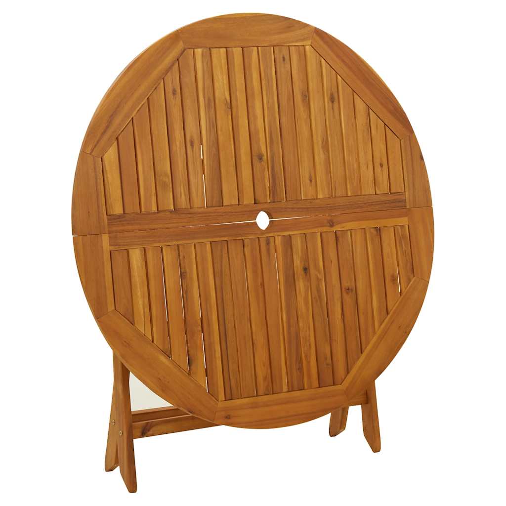 vidaXL Folding Garden Table 110 cm Solid Acacia Wood - Brown
