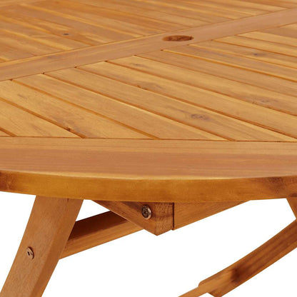 vidaXL Folding Garden Table 110 cm Solid Acacia Wood - Brown