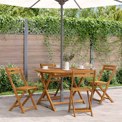 vidaXL Folding Garden Table 110 cm Solid Acacia Wood - Brown