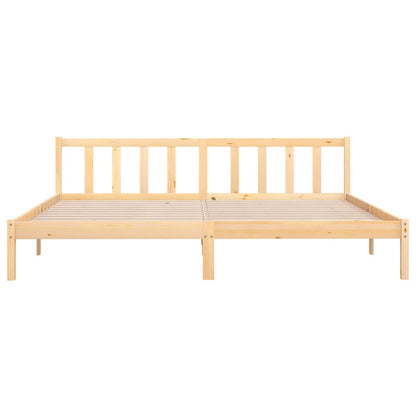 vidaXL Bed Frame without Mattress Solid Wood Super King Size - Brown - 205.5 x 185.5 x 69.5 cm