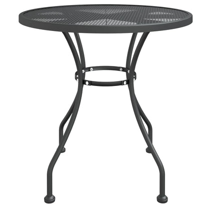 vidaXL Garden Table Ø80x72 cm Expanded Metal Mesh Anthracite