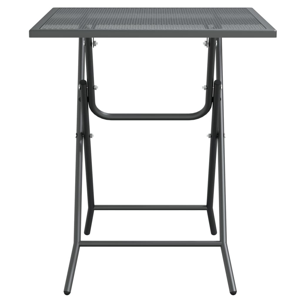 vidaXL Garden Table 60x60x72 cm Expanded Metal Mesh Anthracite