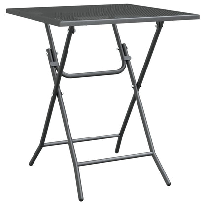 vidaXL Garden Table 60x60x72 cm Expanded Metal Mesh Anthracite