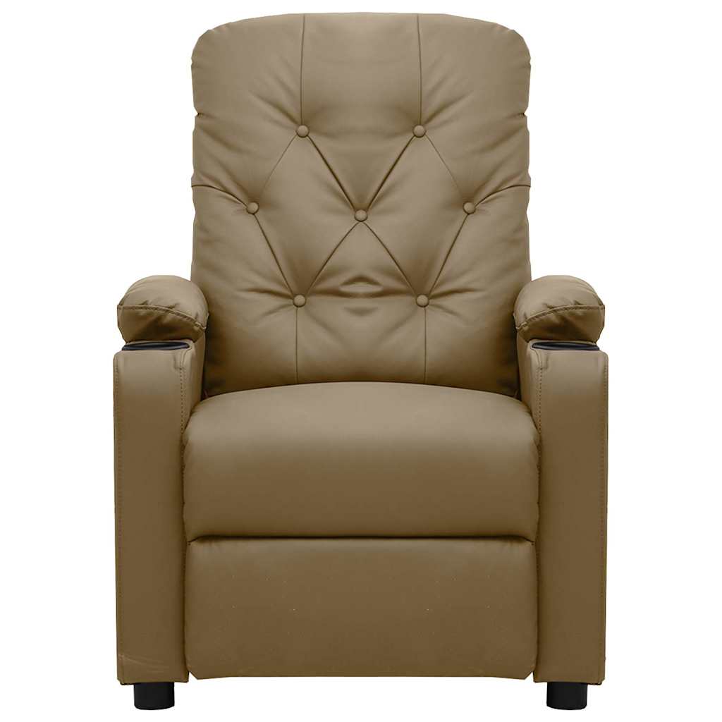 vidaXL Recliner Chair Cappuccino Faux Leather - Brown