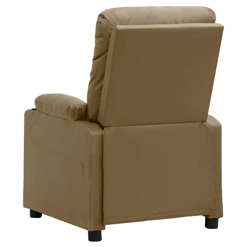 vidaXL Recliner Chair Cappuccino Faux Leather - Brown