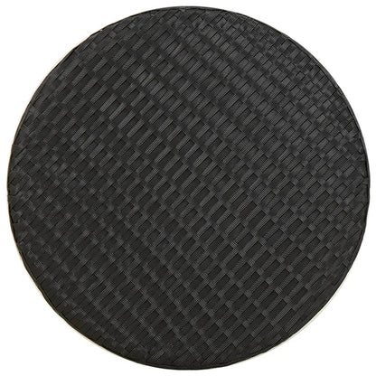 vidaXL Tea Table Black 45 cm Poly Rattan