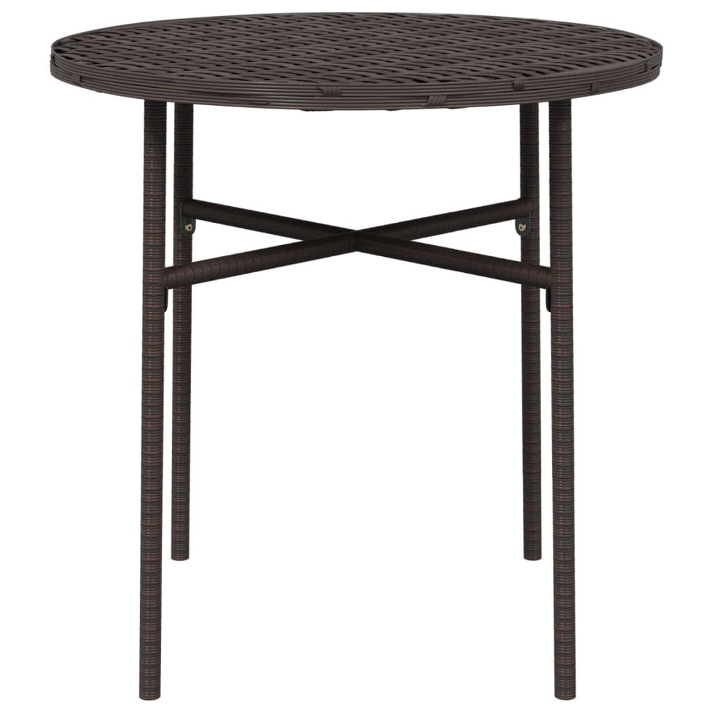 vidaXL Tea Table Brown 45 cm Poly Rattan