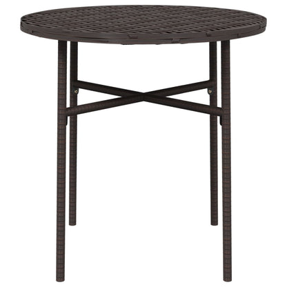 vidaXL Tea Table Brown 45 cm Poly Rattan