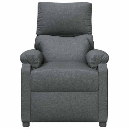 vidaXL Recliner Chair Dark Grey Fabric