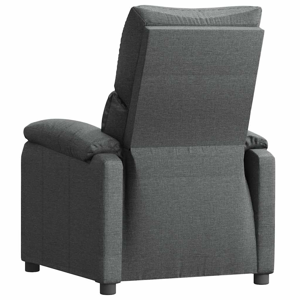 vidaXL Recliner Chair Dark Grey Fabric