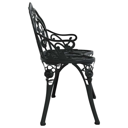 vidaXL Garden Bench 100 cm Cast Aluminium Black