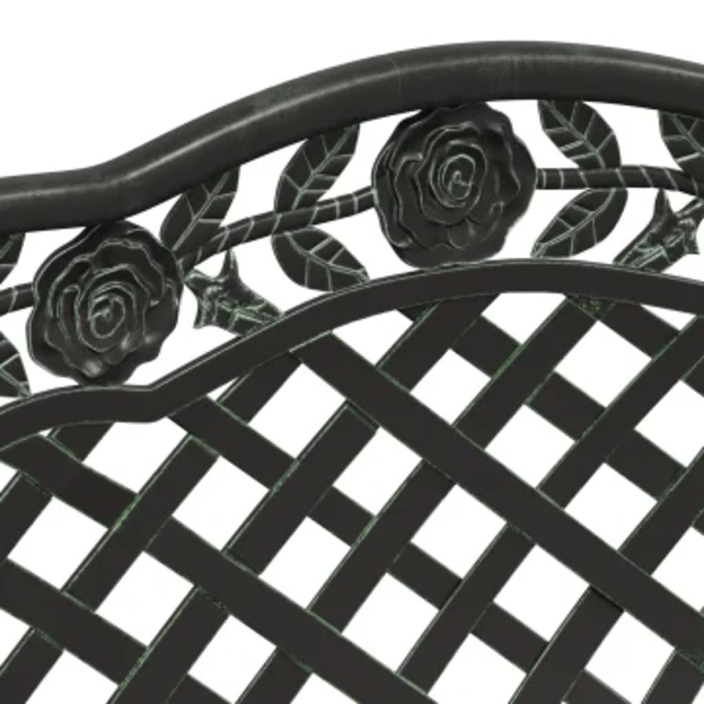 vidaXL Garden Bench 108 cm Cast Aluminium Green