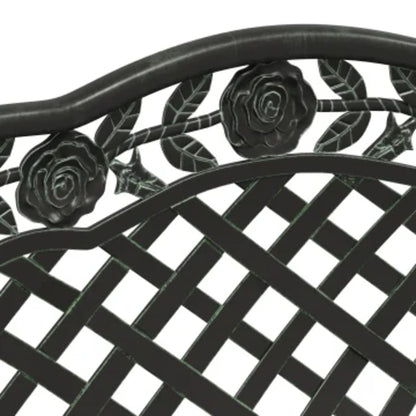 vidaXL Garden Bench 108 cm Cast Aluminium Green